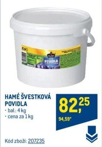 Makro HAMÉ ŠVESTKOVÁ POVIDLA nabídka
