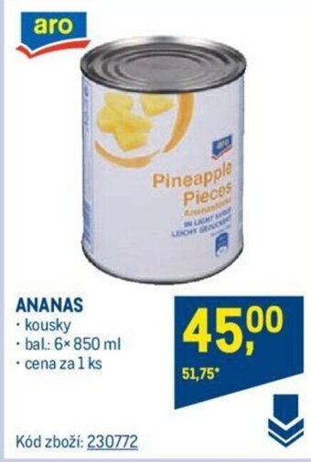 Makro ANANAS • kousky nabídka
