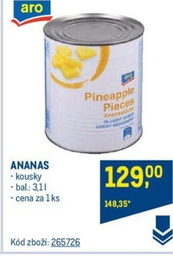 Makro ANANAS • kousky nabídka
