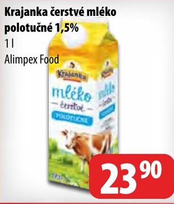 Partner Maloobchodní síť Krajanka čerstvé mléko polotučné 1,5% nabídka