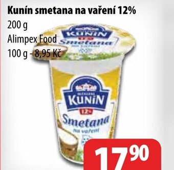 Partner Maloobchodní síť Kunín smetana na vaření 12% nabídka