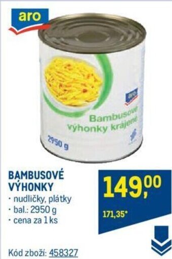 Makro BAMBUSOVÉ VÝHONKY • nudličky, plátky nabídka