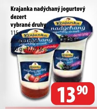 Partner Maloobchodní síť Krajanka nadýchaný jogurtový dezert vybrané druhy nabídka