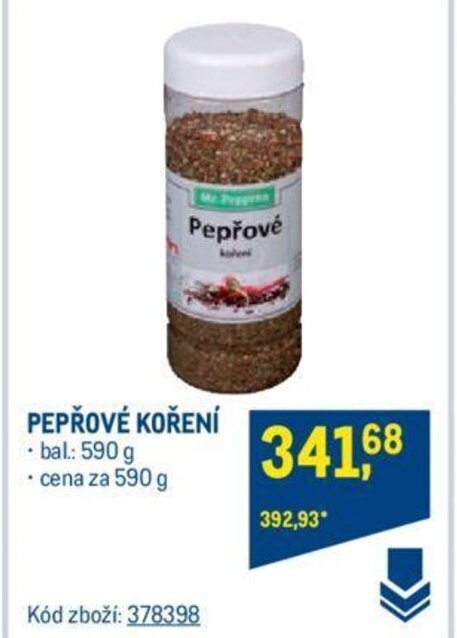 Makro PEPŘOVÉ KOŘENÍ nabídka