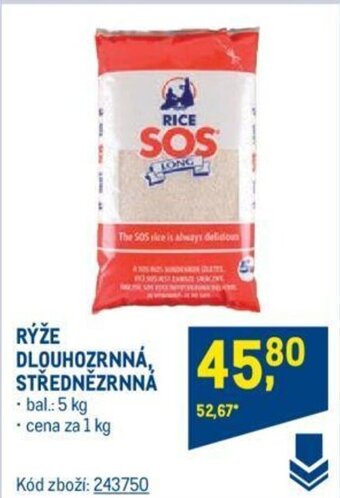 Makro RÝŽE DLOUHOZRNNÁ, STŘEDNĚZRNNÁ nabídka