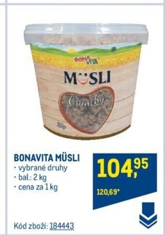 Makro BONAVITA MÜSLI nabídka