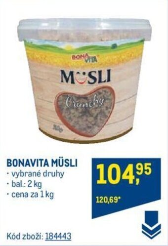 Makro BONAVITA MÜSLI nabídka