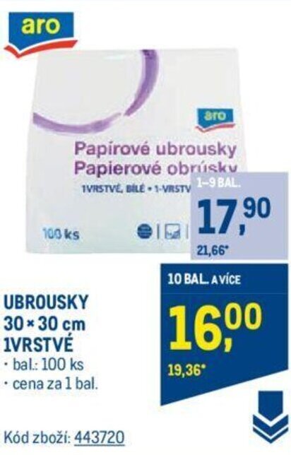 Makro UBROUSKY 30 x 30 cm 1VRSTVÉ nabídka
