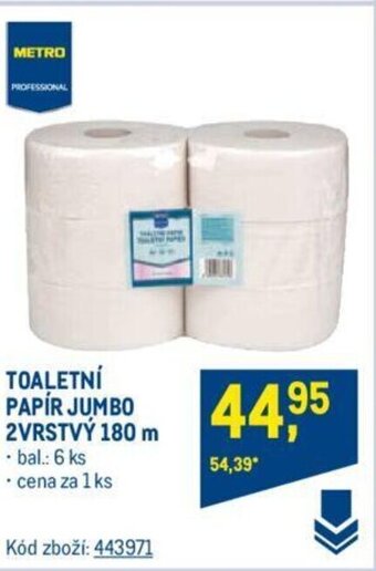 Makro TOALETNÍ PAPÍR JUMBO 2VRSTVÝ 180 m nabídka