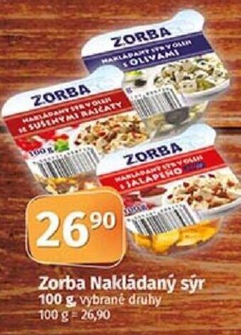 Zorba Nakládaný sýr 100 g vybrané druhy 100 g- 26,90