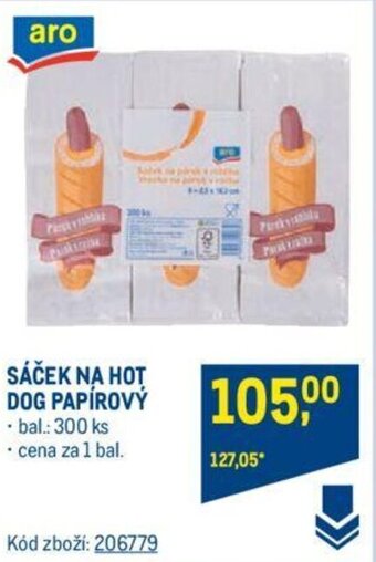 Makro SÁČEK NA HOT DOG PAPÍROVÝ nabídka