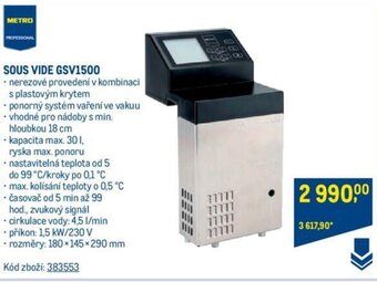 Makro SOUS VIDE GSV1500 nabídka