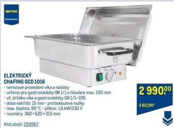 Makro ELEKTRICKÝ CHAFING GCD 1016 nabídka