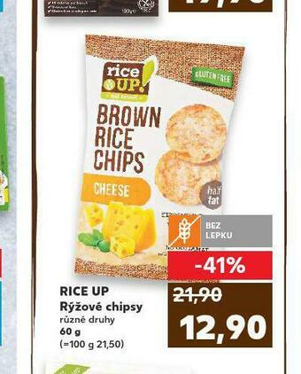 Kaufland Rice up rýžové chipsy nabídka