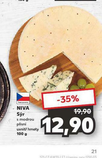 Kaufland Niva sýr nabídka