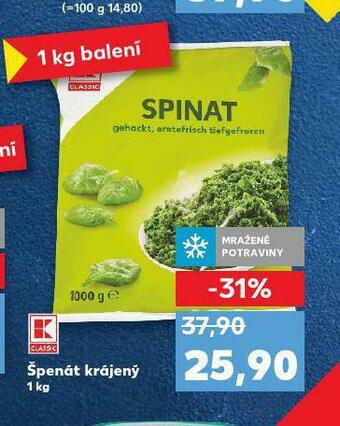Kaufland Špenát krájený nabídka