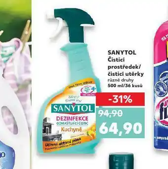 Kaufland Sanytol čistící prostředky / utěrky nabídka