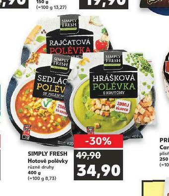Kaufland Simply fresh hotové polévky nabídka