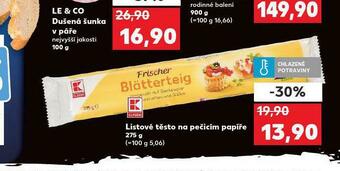 Kaufland Listové těsto na pečícím papíře nabídka