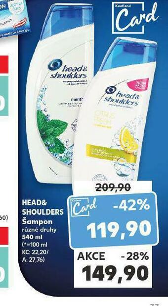 Kaufland Head&amp;shoulders šampon nabídka