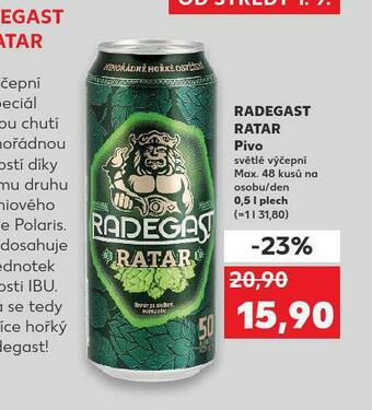 Kaufland Pivo radegast ratar nabídka