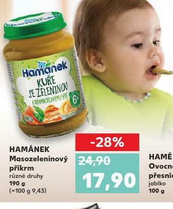 Kaufland Hamánek masozeleninový příkrm nabídka