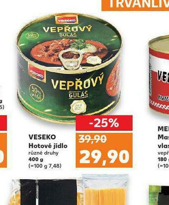 Kaufland Veseko hotové jídlo nabídka