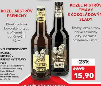 Kaufland Pivo velkopopovický kozel mistrův ležák nabídka