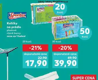 Kaufland Kolíčky 50 ks nabídka