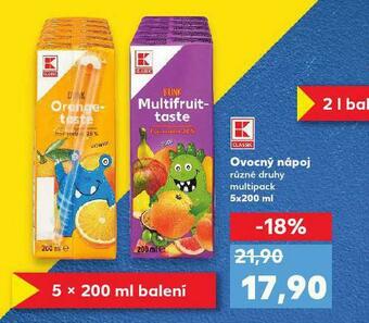 Kaufland Ovocný nápoj nabídka