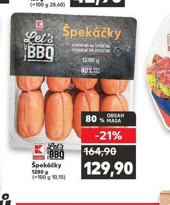 Kaufland Špekáčky nabídka