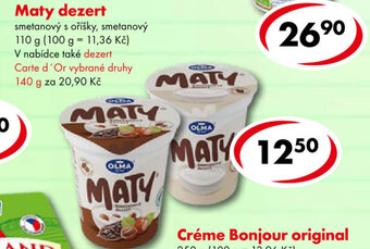 CBA Maty dezert nabídka