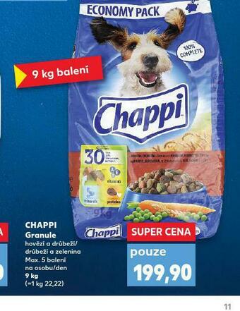 Kaufland Chappi granule pro psy nabídka