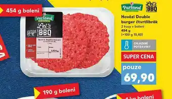 Kaufland Hovězí double burger čtvrtlibrák nabídka