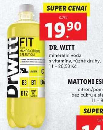 Lidl Dr. witt minerální voda, 0,75 l nabídka