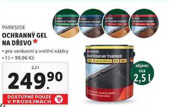 Lidl Ochranný gel na dřevo, 2,5 l nabídka