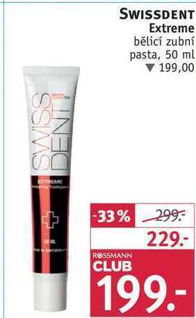 Rossmann Swissdent extreme bělicí zubní pasta, 50 ml nabídka