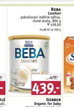 Rossmann Beba comfort pokračovací kojenecká výživa nabídka