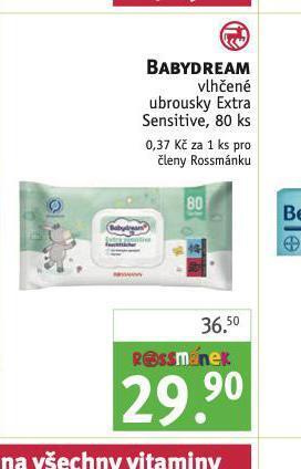 Rossmann Babydream dětské vlhčené ubrousky nabídka