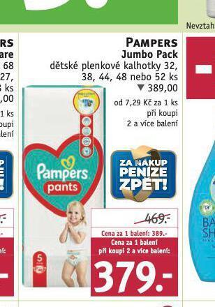 Rossmann Pampers dětské plenky nabídka