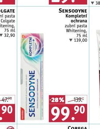 Rossmann Sensodyne kompletní ochrana zubní pasta nabídka