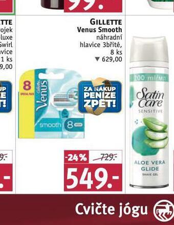 Rossmann Gillette venus smoothie náhradní hlavice nabídka