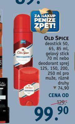 Rossmann Old spice deostick, gelový stick, deodorant nabídka