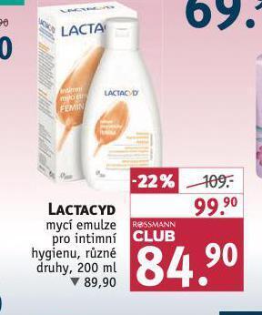 Rossmann Lactacyd mycí emulze nabídka