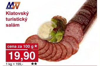 PLUS JIP Klatovský turistický salám nabídka