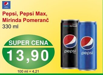 PLUS JIP Pepsi, Pepsi Max, Mirinda Pomeranč nabídka