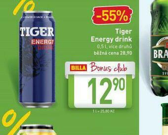 Billa Tiger energy drink nabídka