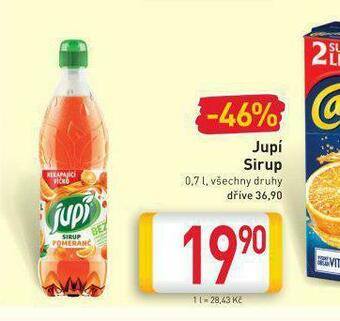 Billa Jupí sirup nabídka