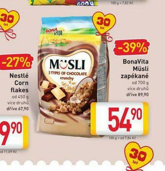 Billa Bonavita müsli zapékané nabídka