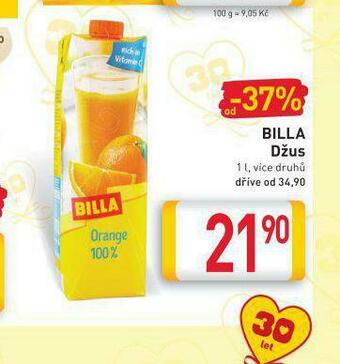 Billa Billa džus nabídka